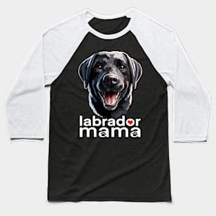 Happy Black Labrador Mama Baseball T-Shirt